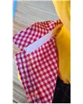 Bloesje korte mouw rood/wit V699