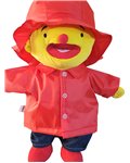 Regenjas met zuidwesterpet rood V673
