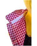 Bloesje korte mouw rood/wit V699
