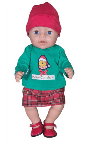  kerst roksetje pooh 2 delig V375