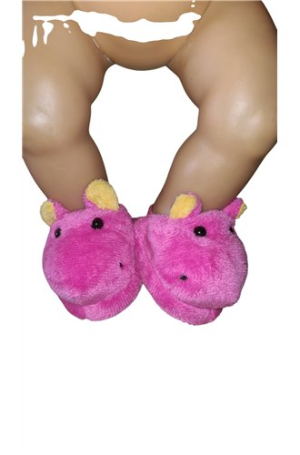 Nijlpaard slippers  fuchia