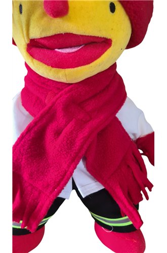 Muts, sjaal en wantjes rood V137