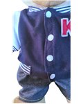 Baseballjack  blauw V784