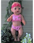 Bikini met ruches Roze V108