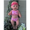 Bikini met ruches Roze V108