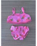 Bikini met ruches Roze V108